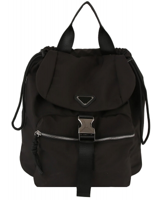 Nylon Drawstring Backpack LP097-Z BLACK